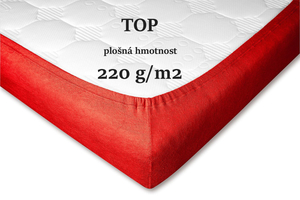 DADKA VRACOV Froté prostěradlo červené