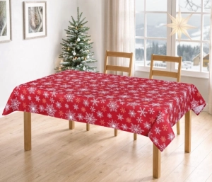 Bellatex Ubrus VÁNOCE 120x140 cm Vánoce hvězda Červená,Bílá