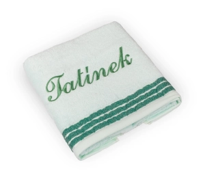 Bellatex Froté ručník kolekce Léga s výšivkou Tatínek 50x100 cm Tatínek Zelená