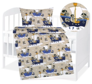 Bellatex Dětské povlečení bavlna Agáta 90x135, 45x60 cm Námořník modrá