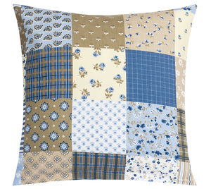 Bellatex Polštářek ADÉLA 40x40 cm Patchwork modrá