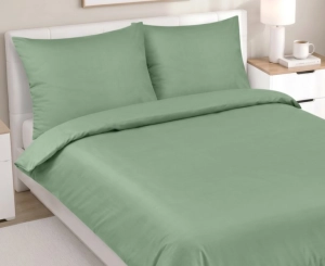 Bellatex Saténové povlečení na dvoudeku 200x200 cm, 2ks 70x90 cm Zelená