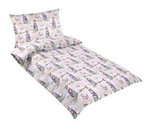 Bellatex Dětské povlečení bavlna Agáta 90x135, 45x60 cm Sovička na větvi