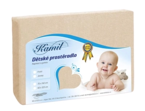 Bellatex Dětské jersey prostěradlo světlá béžová