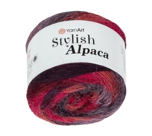 Bellatex Příze Stylish ALPACA 150g , 525 m Červená,Fialová