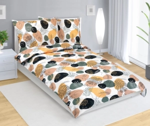 Bellatex Povlečení bavlněné Hořčicová,Khaki,Bílá