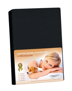 Bellatex Jersey LUX 90x200 cm Černá
