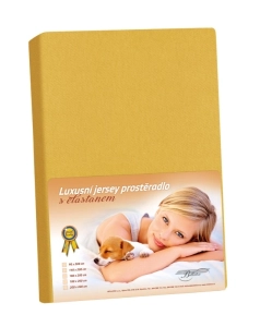 Bellatex prostěradlo jersey LUX  Hořčicová
