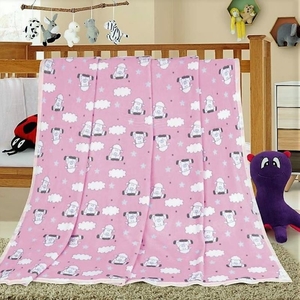 Bellatex dětská deka mikrovlákno ELLA ovečka růžová 100x155 cm 