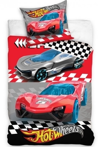 Carbotex dětské povlečení bavlna Hot Wheels Speed 140x200+70x90 cm 