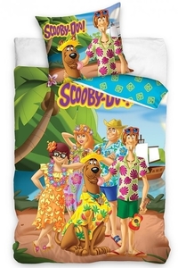 Carbotex dětské povlečení bavlna Scooby Doo Dovolená na Havaji 140x200+70x90 cm