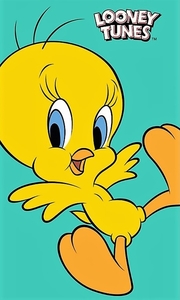 Carbotex dětský froté ručník Tweety Zelený 30x50 cm 