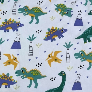 Jerry fabrics povlečení do postýlky Dino Cute and Wild baby 100x135 + 40x60 cm