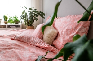 Jahu 3 dílné povlečení bavlna Pink blossom 140x200+70x90+40x40 cm