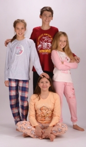 Dětské pyžamo dlouhé Vendy vel 7-8 let lososové