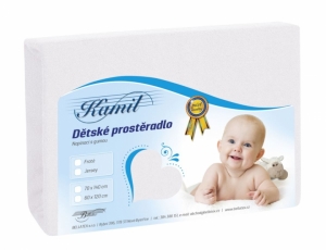 Bellatex dětské jersey prostěradlo 001 bílá 60x120 cm