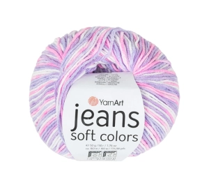 Bellatex Příze JEANS Soft Colors 50 g, 140 m Fialová,Růžová