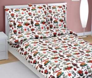 Bellatex Povlečení bavlněné Vánoce 140x200, 70x90 cm Louskáček