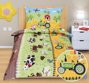 Bellatex Povlečení bavlněné 140x200, 70x90 cm Farma