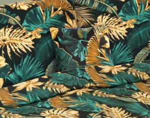 Bellatex Povlečení bavlněné 140x200 cm, 70x90 cm, 40x40 cm Monstera Zelená,Šedá