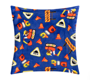 Bellatex Polštářek ELLÍK dětský motiv 35x40 cm Staveniště Modrá,Červená