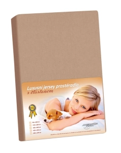 Bellatex prostěradlo jersey s elastanem kávová