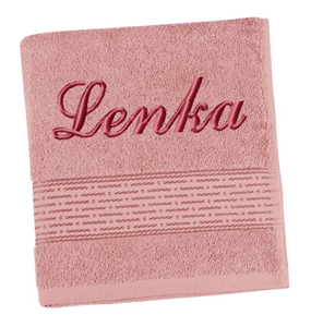 Bellatex Froté osuška proužek s výšivkou jména 70x140 cm Burgundy