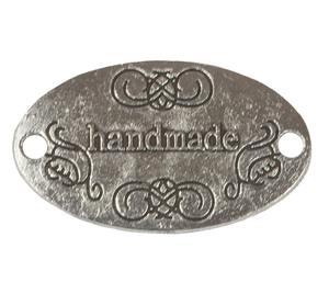 Bellatex Nášivka Hand Made kovová 32x19 mm Písmo