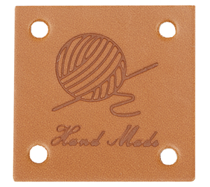 Bellatex Nášivka Hand Made kožená sada 4 ks 25x25 mm hnědá