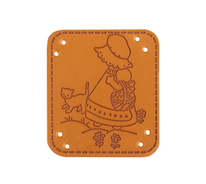 Bellatex Nášivka Hand Made holčička sada 4ks 40x35 mm hnědá