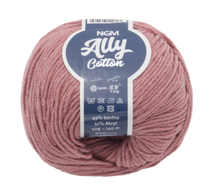Bellatex Příze ALLY cotton 50g / 140 m Starorůžová