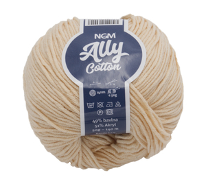 Bellatex Příze ALLY cotton 50g / 140 m Béžová Bellatex Příze ALLY cotton 50g / 140 m Béžová