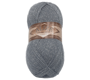 Příze ANGORA GOLD SIMLI - 100g / 500 m - šedá