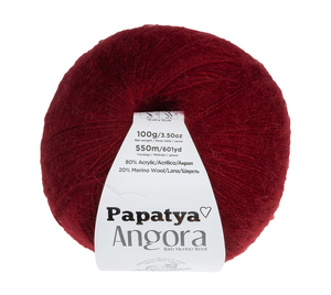 Bellatex Příze ANGORA MERINO 100g / 550 m bordó