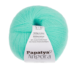 Bellatex Příze ANGORA MERINO 100g / 550 m tyrkysová