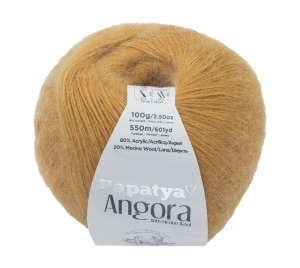 Bellatex Příze ANGORA MERINO 100g / 550 m Hořčicová