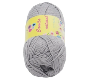 Bellatex Příze CAMILA natural 50g / 125 m Šedá