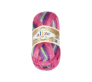 Bellatex Příze DIVA BATIK 100 g, 350 m Růžová,Zelená