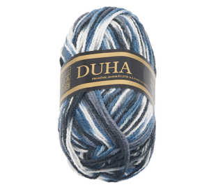 Příze DUHA - 50g / 150 m - bílá, modrá, šedá