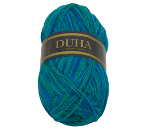 Příze DUHA - 50g / 150 m - zelená, modrá