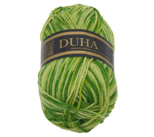 Příze DUHA - 50g / 150 m - světlá zelená, tmavá zelená