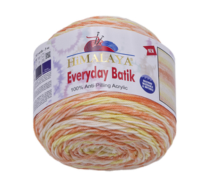 Bellatex Příze HiMALAYA EVERYDAY BATIK 140g / 350 m oranžová, žlutá, bílá