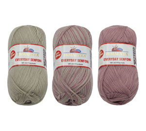 Příze HiMALAYA EVERYDAY SENFONi - 100g / 196 m - balení 3 x 100g - fialová, šedá