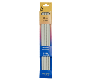 Jehlice ponožkové - 5ks/sada - 5 mm / 20 cm délka - 5 mm / 20 cm délka