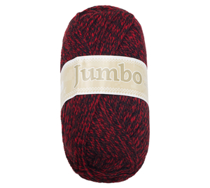 Příze JUMBO - 100g / 147 m - Melír červená, černá