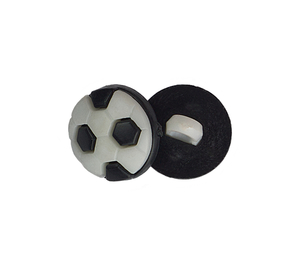 Knoflík - prům. 14 mm - Míč černá