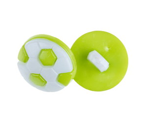 Knoflík - prům. 14 mm - Míč zelená