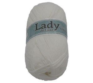 Příze LADY de Luxe - 100g / 238 m - bílá