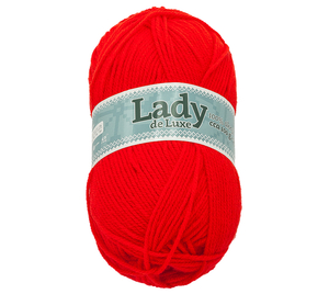 Příze LADY de Luxe - 100g / 238 m - červená