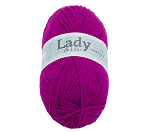 Příze LADY de Luxe - 100g / 238 m - vínovorůžová